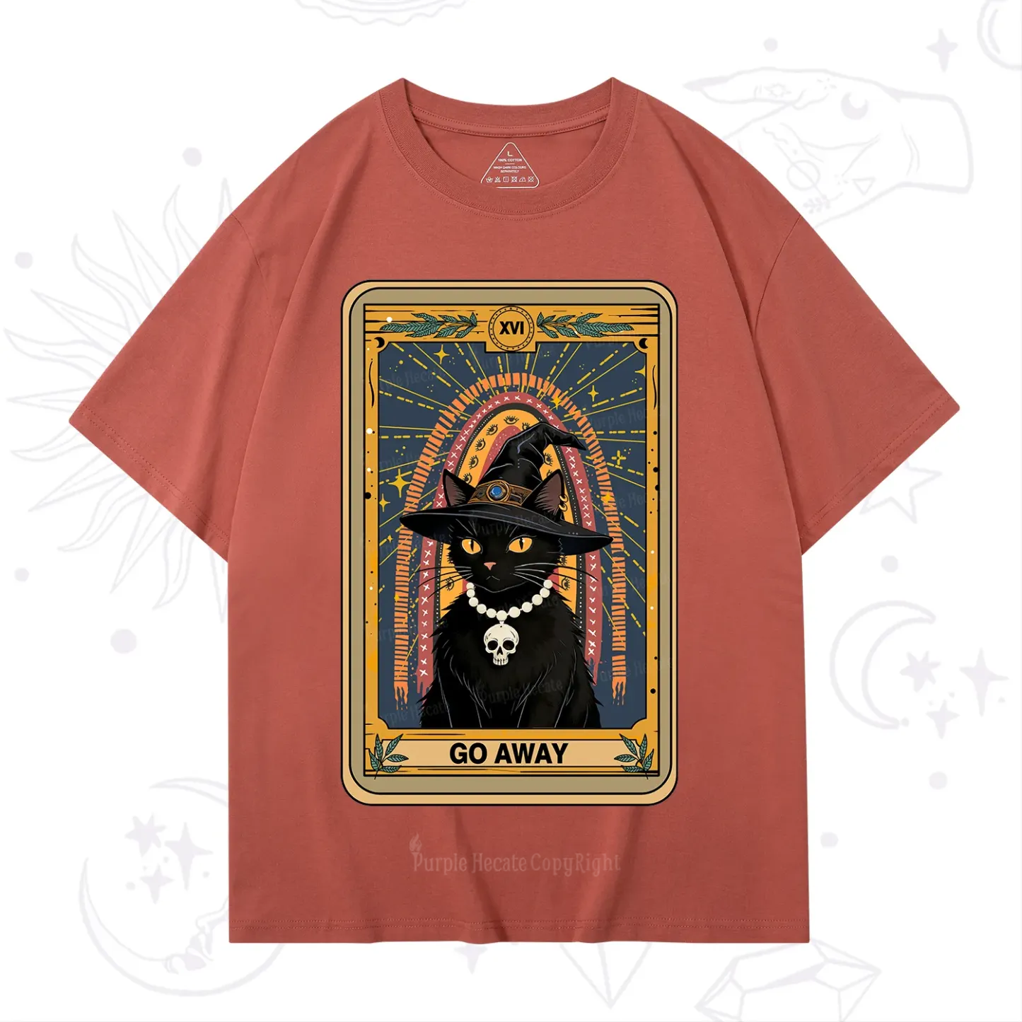 Purplehecate The Go Away Cat Tarot T-Shirt