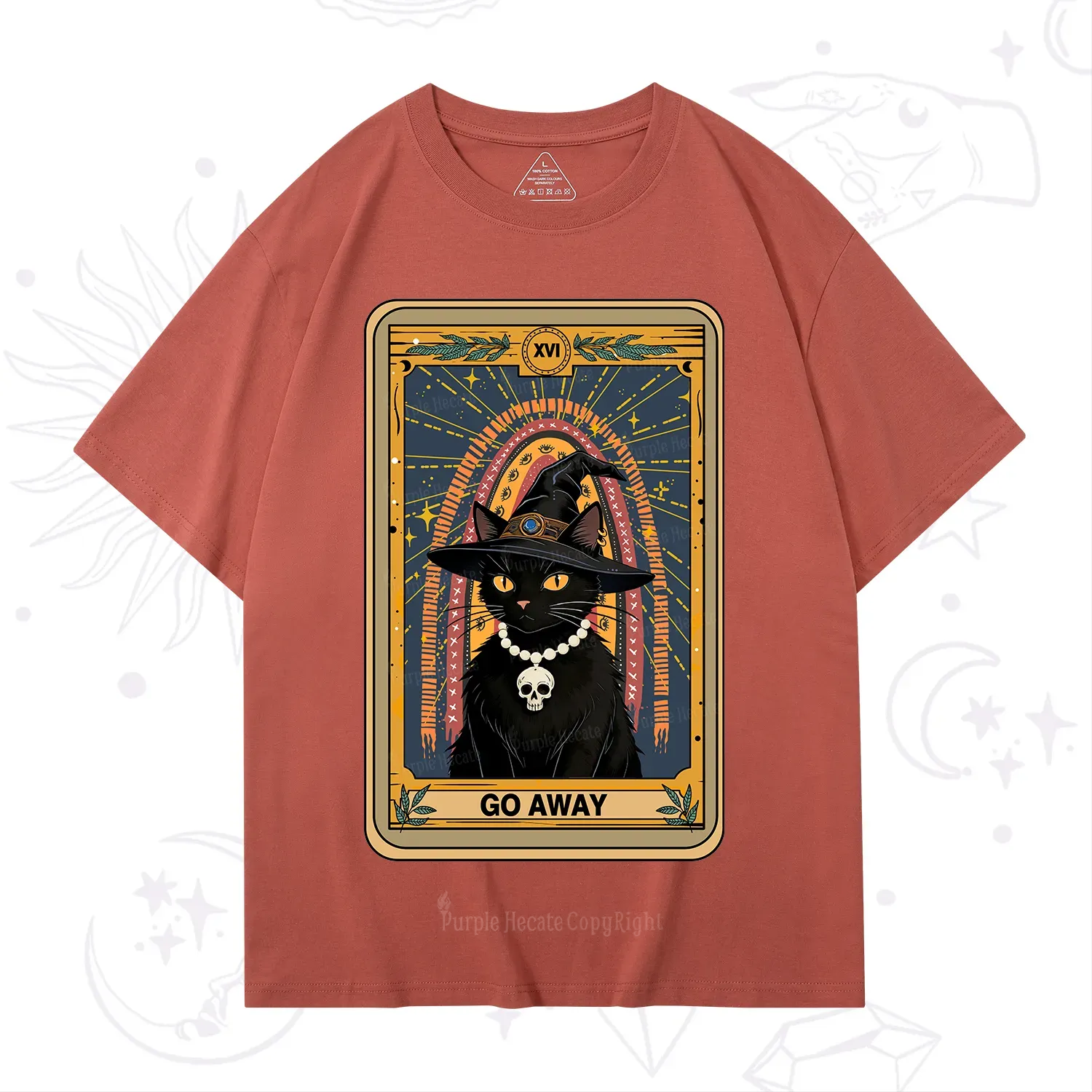 Purplehecate The Go Away Cat Tarot T-Shirt