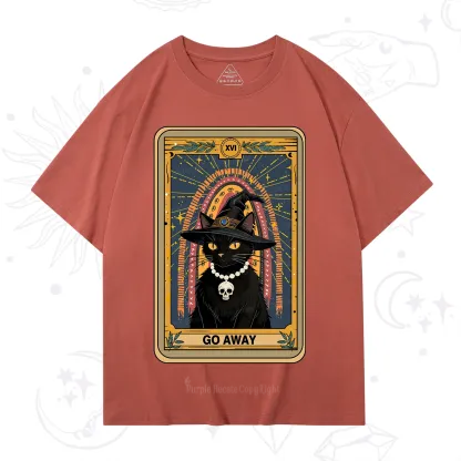 Purplehecate The Go Away Cat Tarot T-Shirt