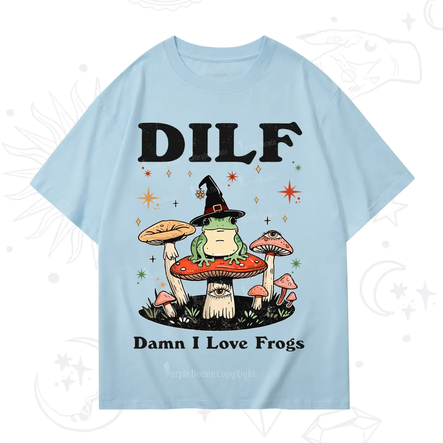 Purplehecate Dilf Damn I Love Frogs T-Shirt