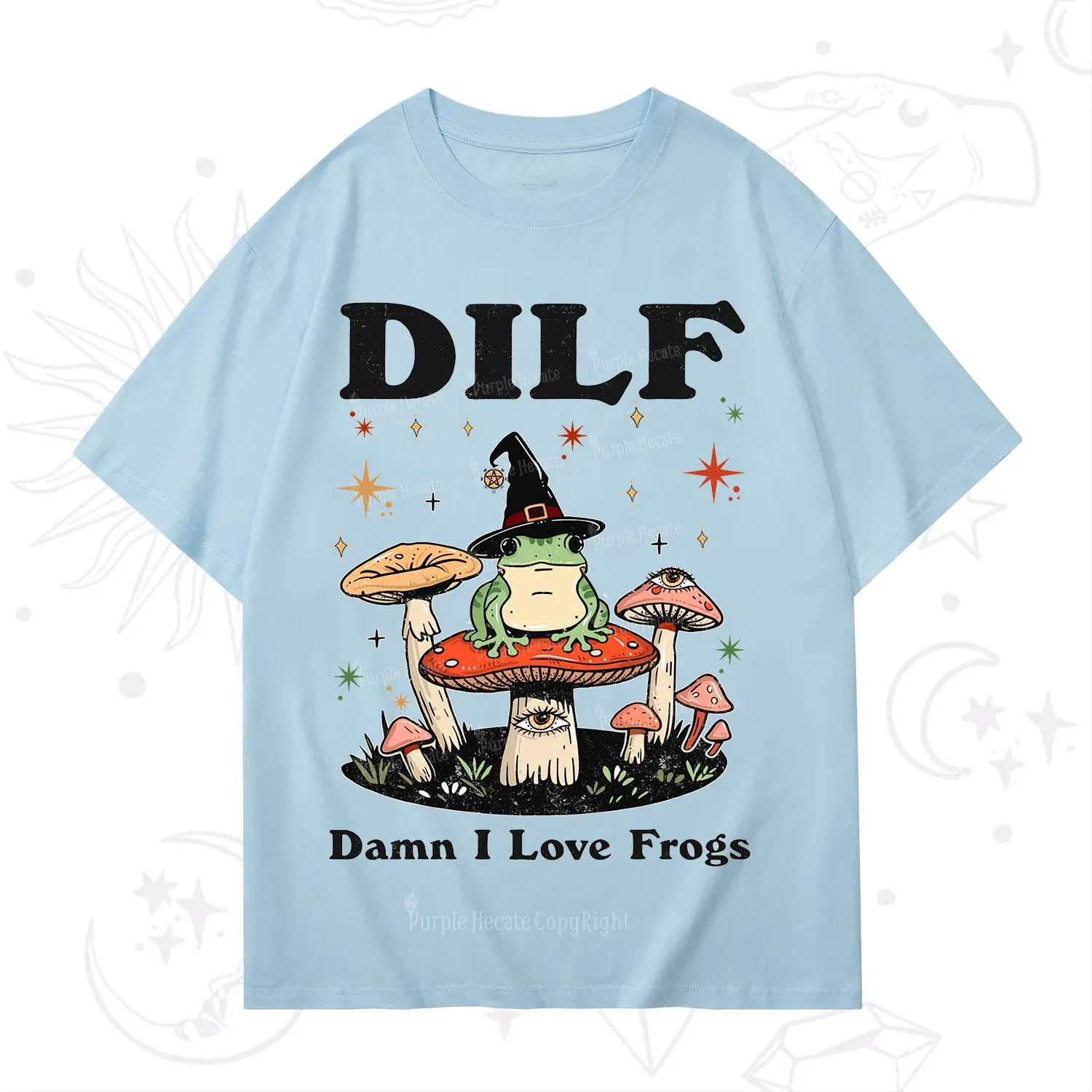 Purplehecate Dilf Damn I Love Frogs T-Shirt