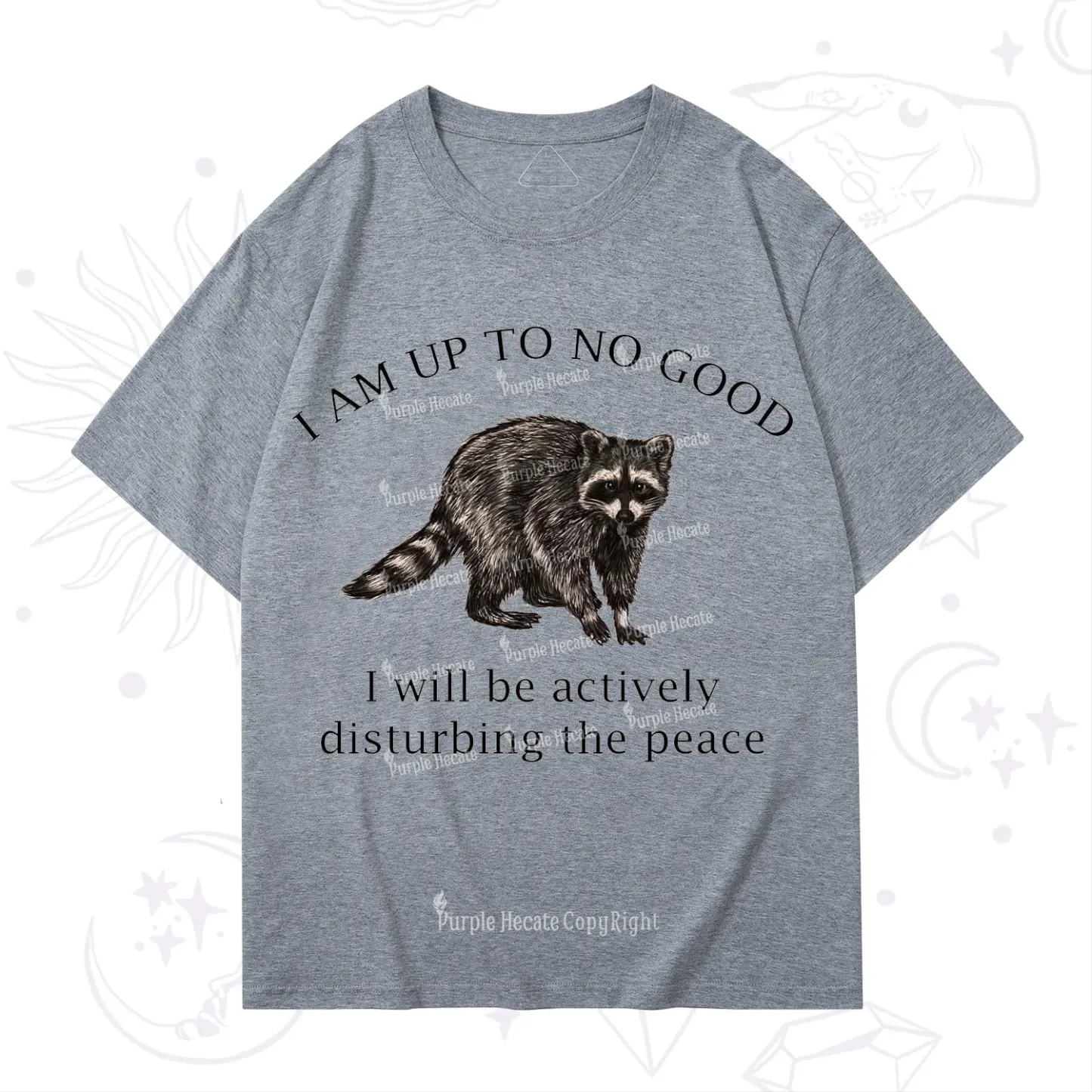 Purplehecate Trash Raccoon Backyard Wildlife T-Shirt