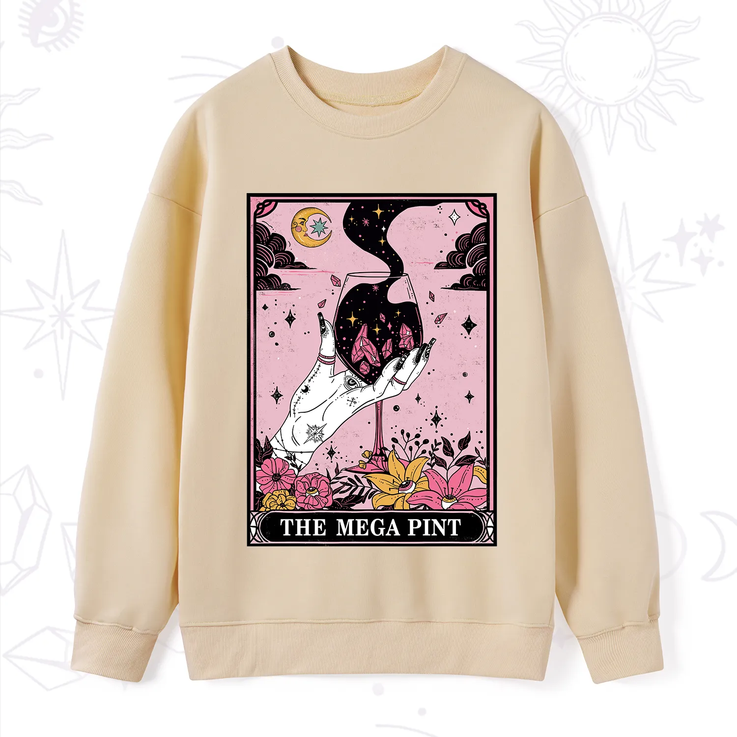 Purplehecate The Mega Pint Tarot Card Sweatshirt