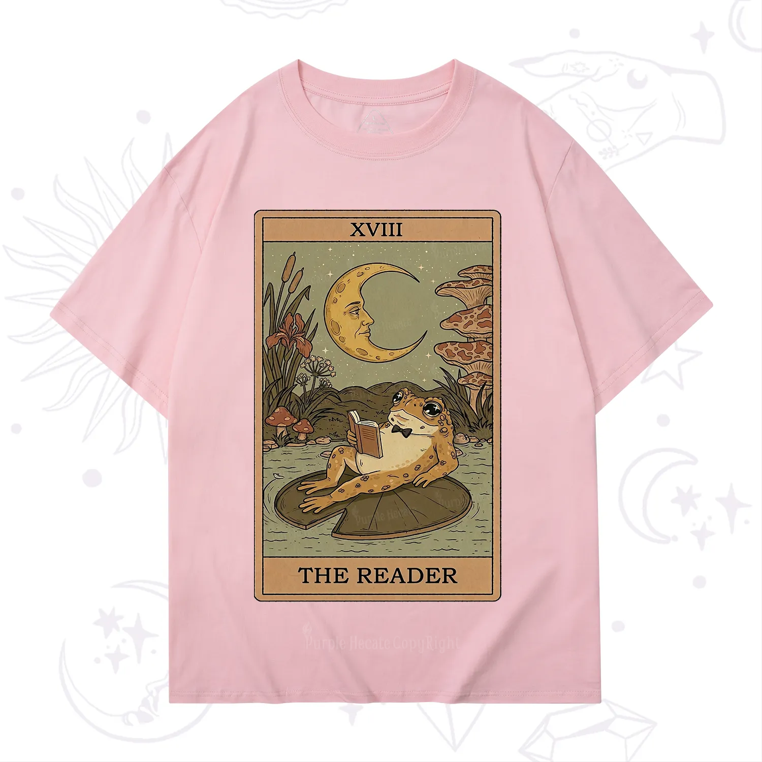 Purplehecate The Reader Frog Tarot T-Shirt