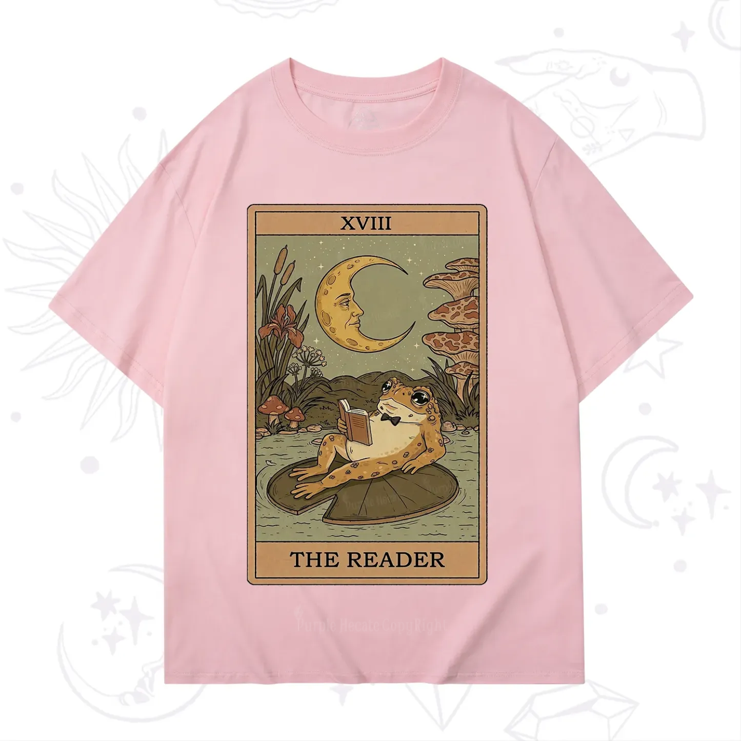 Purplehecate The Reader Frog Tarot T-Shirt