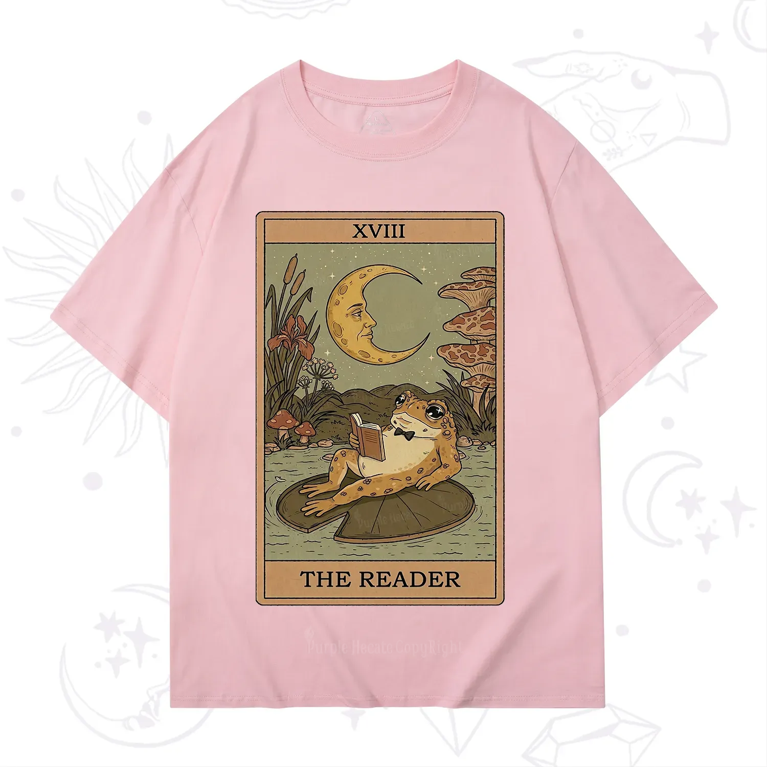 Purplehecate The Reader Frog Tarot T-Shirt