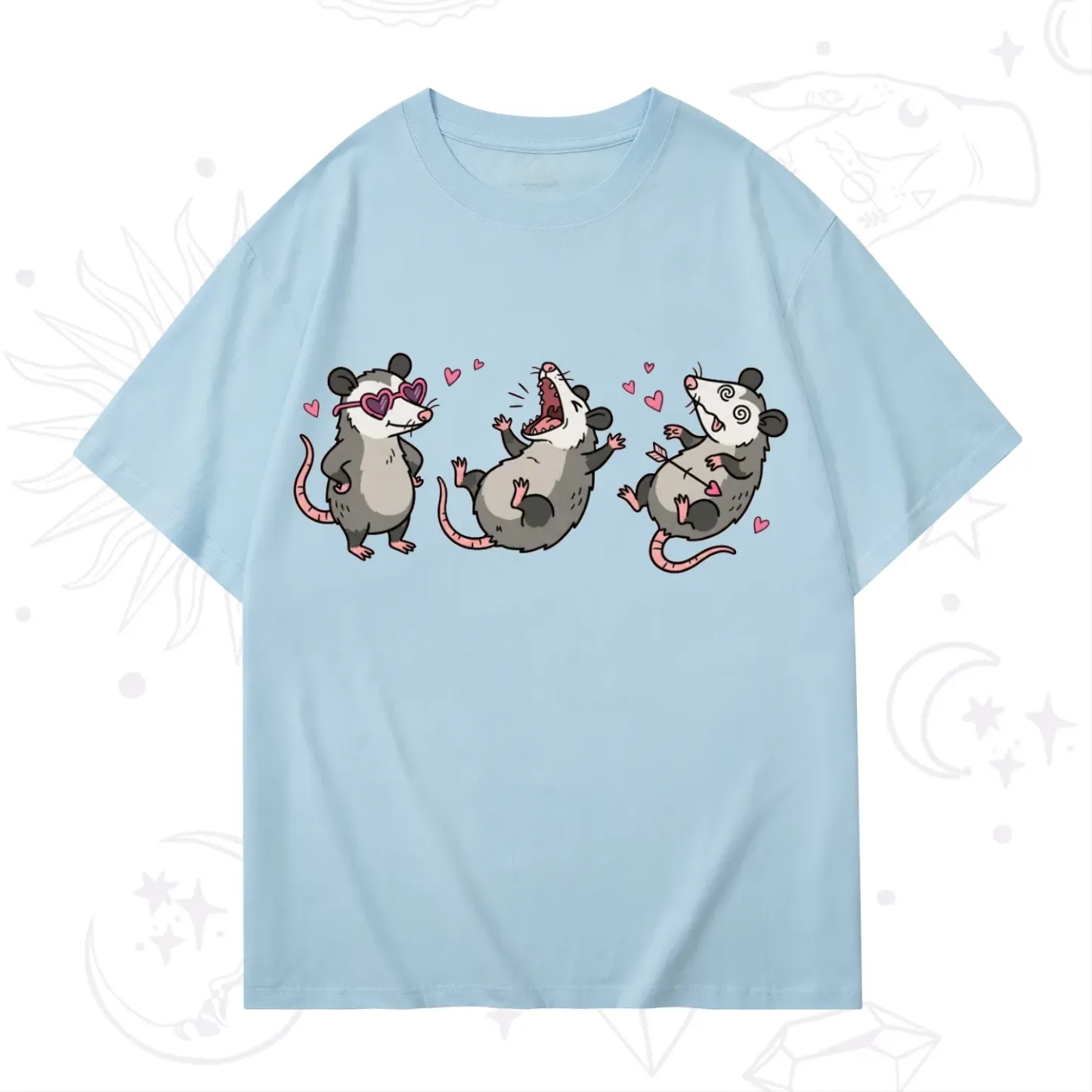 Purplehecate Funny Opossum Valentine T-Shirt