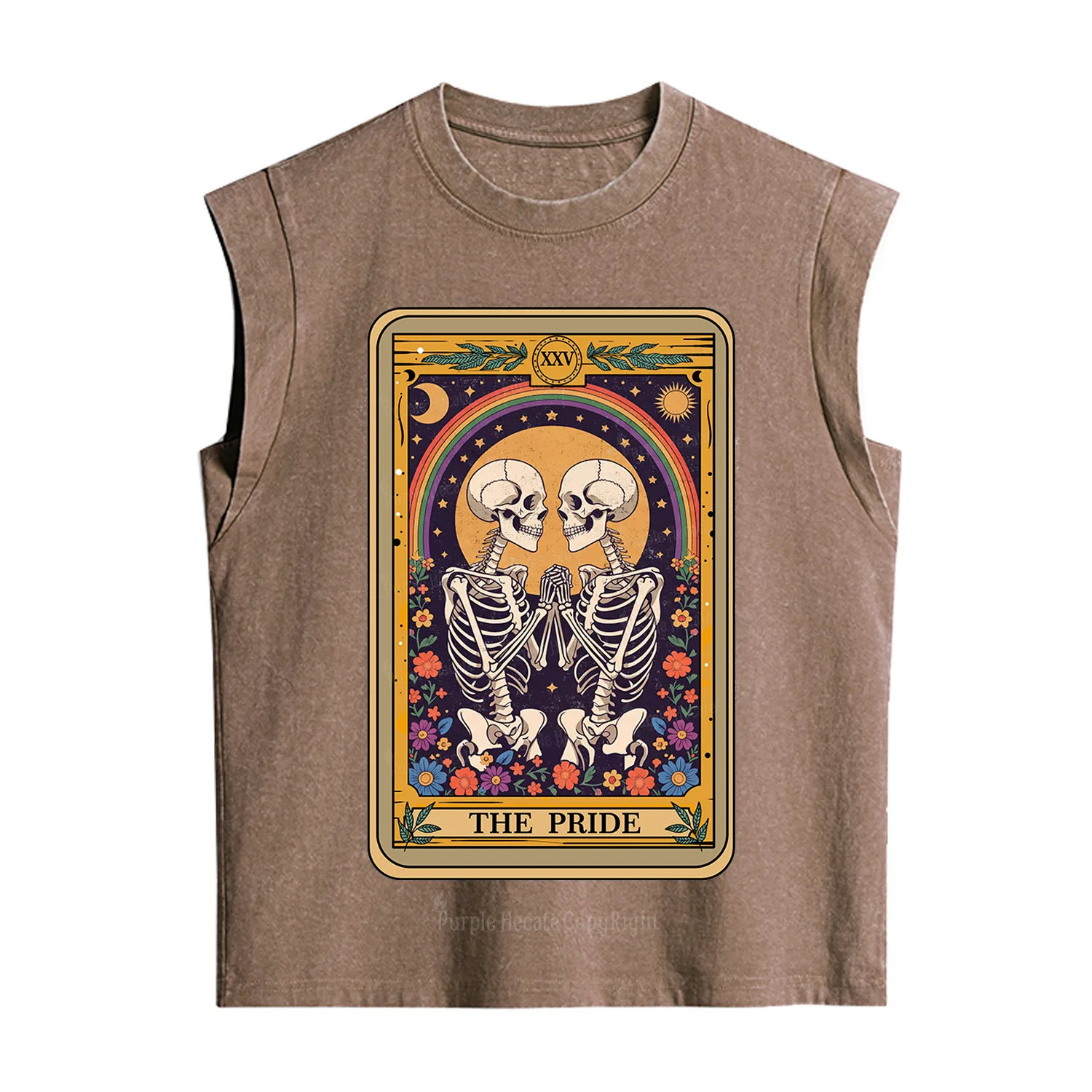 Purplehecate The Pride Skeleton Tarot Vintage Washed Tank