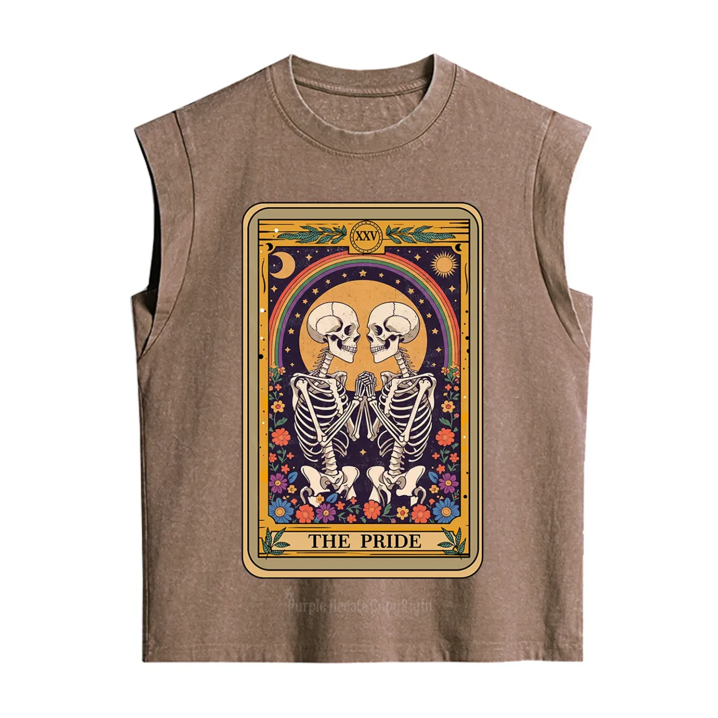 Purplehecate The Pride Skeleton Tarot Vintage Washed Tank