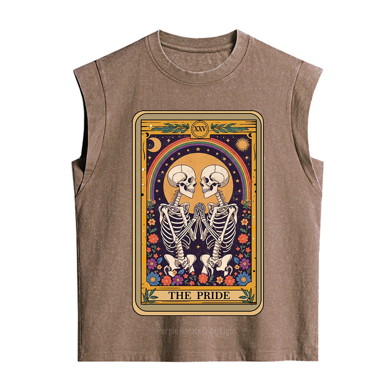 Purplehecate The Pride Skeleton Tarot Vintage Washed Tank