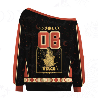 Purplehecate Zodiac Virgo Under the Stars Off The Shoulder Graphic Jersey