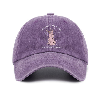 Purplehecate Actually All Of My Systems Are Nervous Baseball Cap