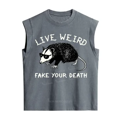 Purplehecate Live Weird Fake Your Death Vintage Washed Tank