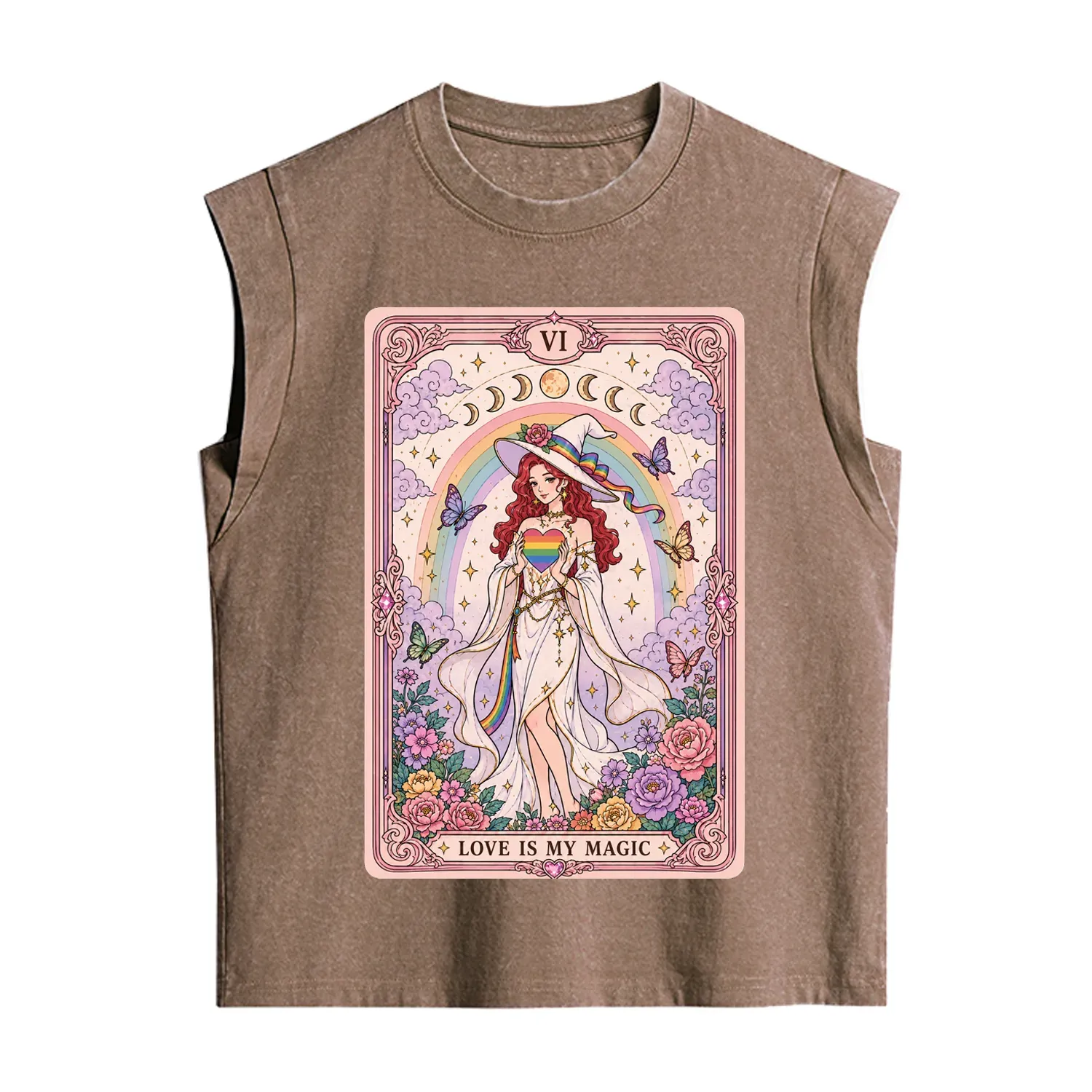 Purplehecate The Love Is My Magic Tarot Pride Vintage Washed Tank