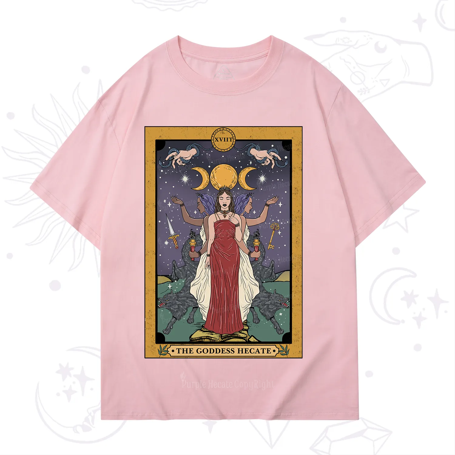 Purplehecate The Goddess Hecate Tarot T-Shirt