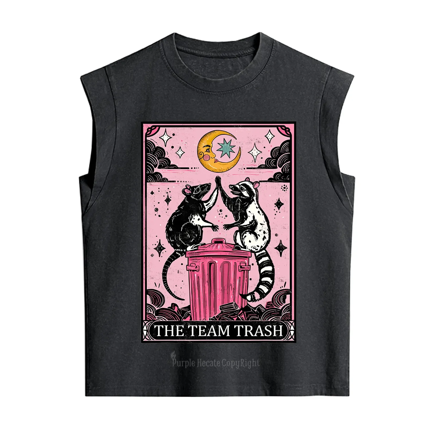 Purplehecate The Team Trash Opossum Tarot Vintage Washed Tank