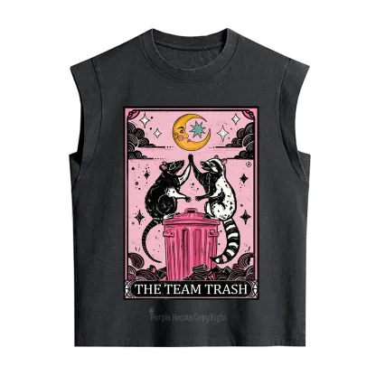 Purplehecate The Team Trash Opossum Tarot Vintage Washed Tank