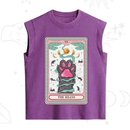 Purplehecate The Beans Cat Tarot Vintage Washed Tank