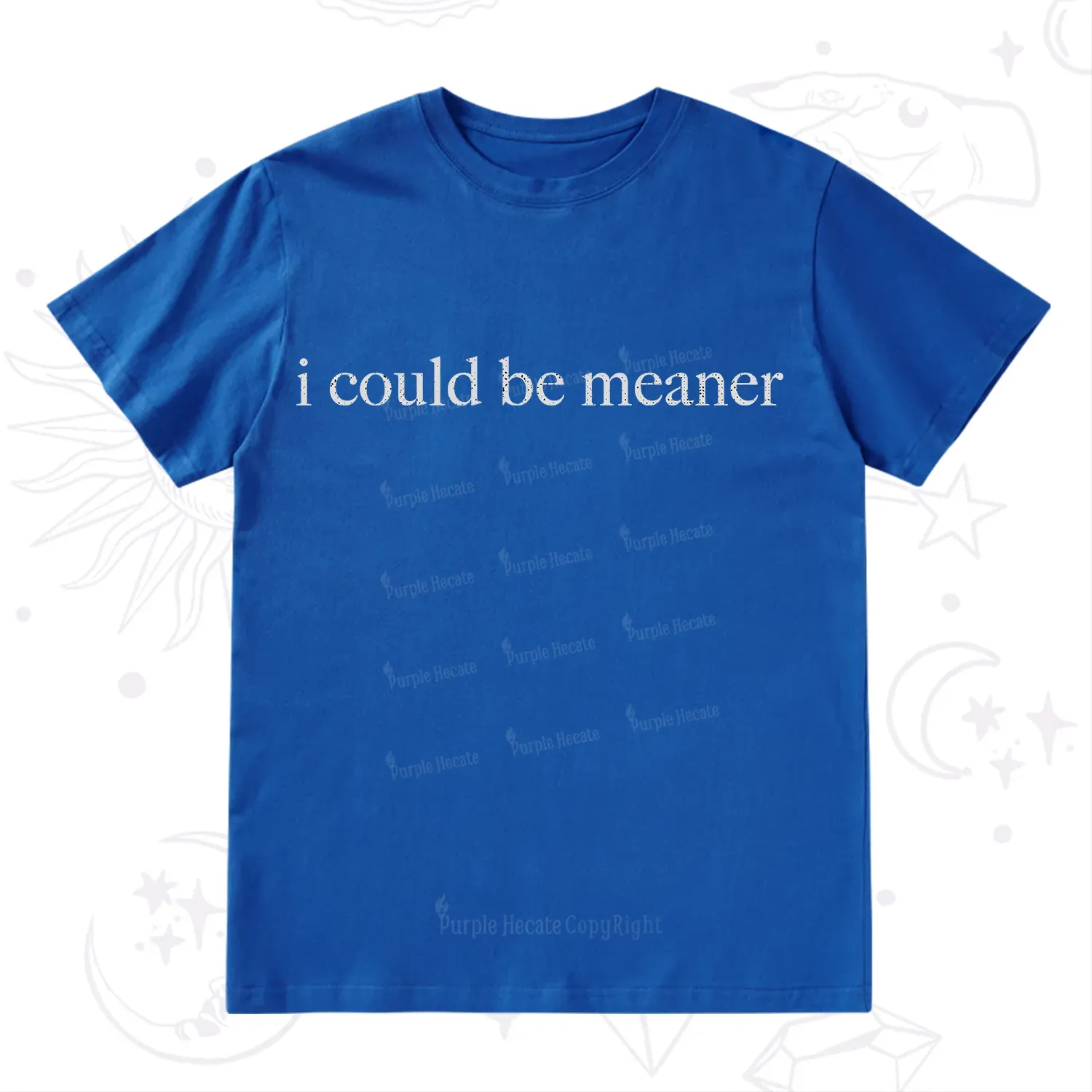 Purplehecate I Could Be Meaner Funny Sarcastic T-Shirt