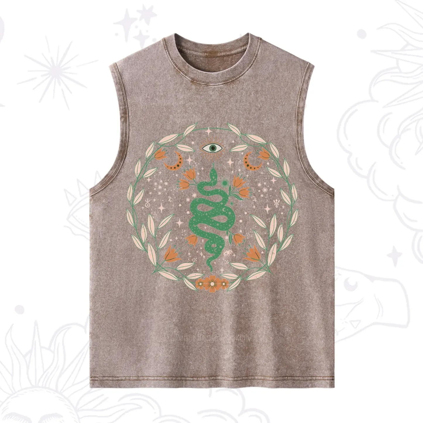 Purplehecate Mystic Serpent Washed Tank
