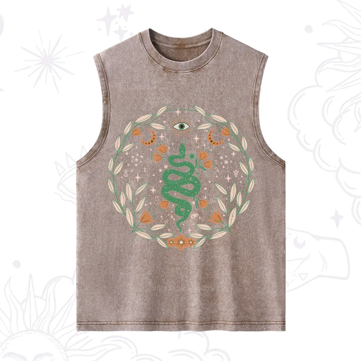 Purplehecate Mystic Serpent Washed Tank