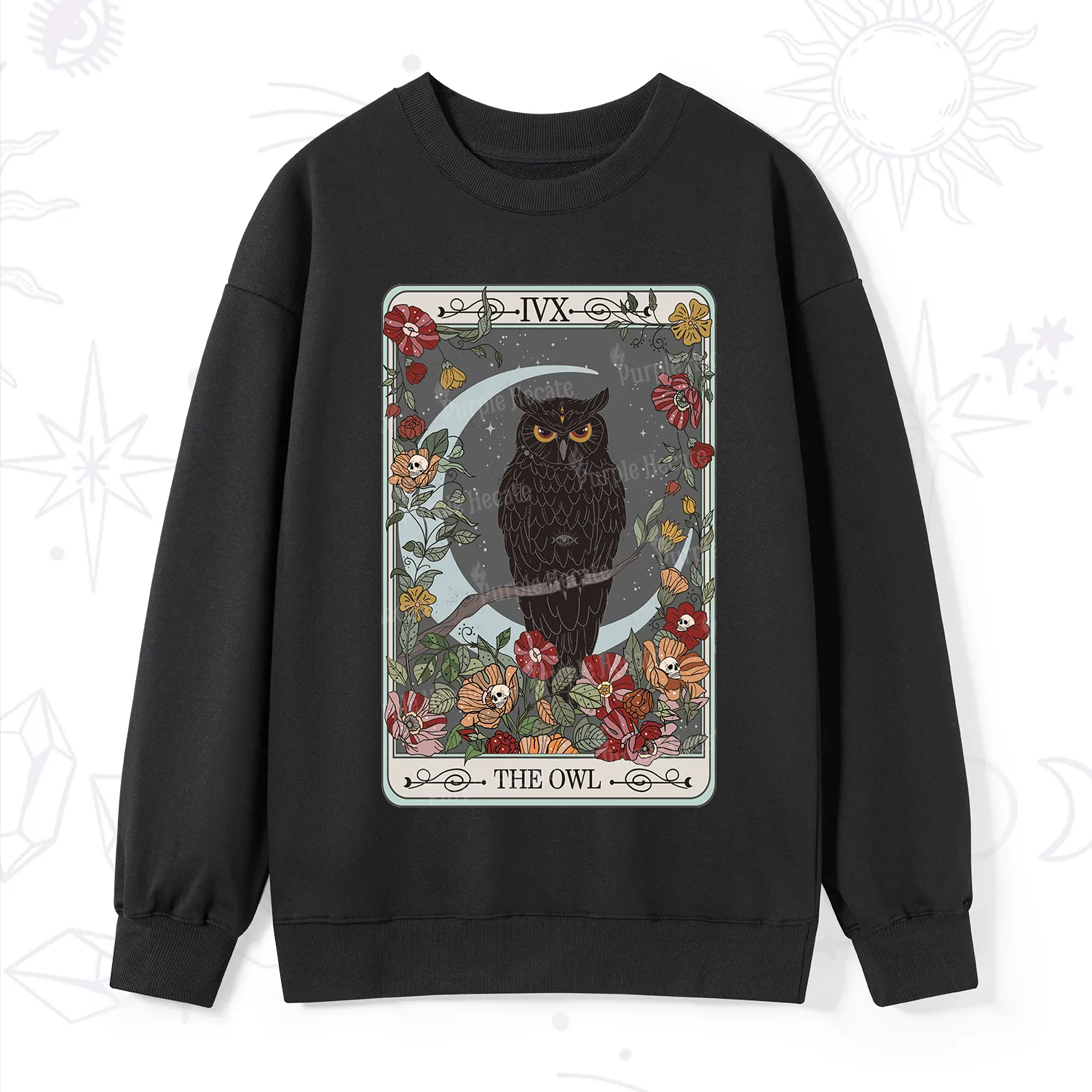 Purplehecate The Owl Tarot Sweatshirt