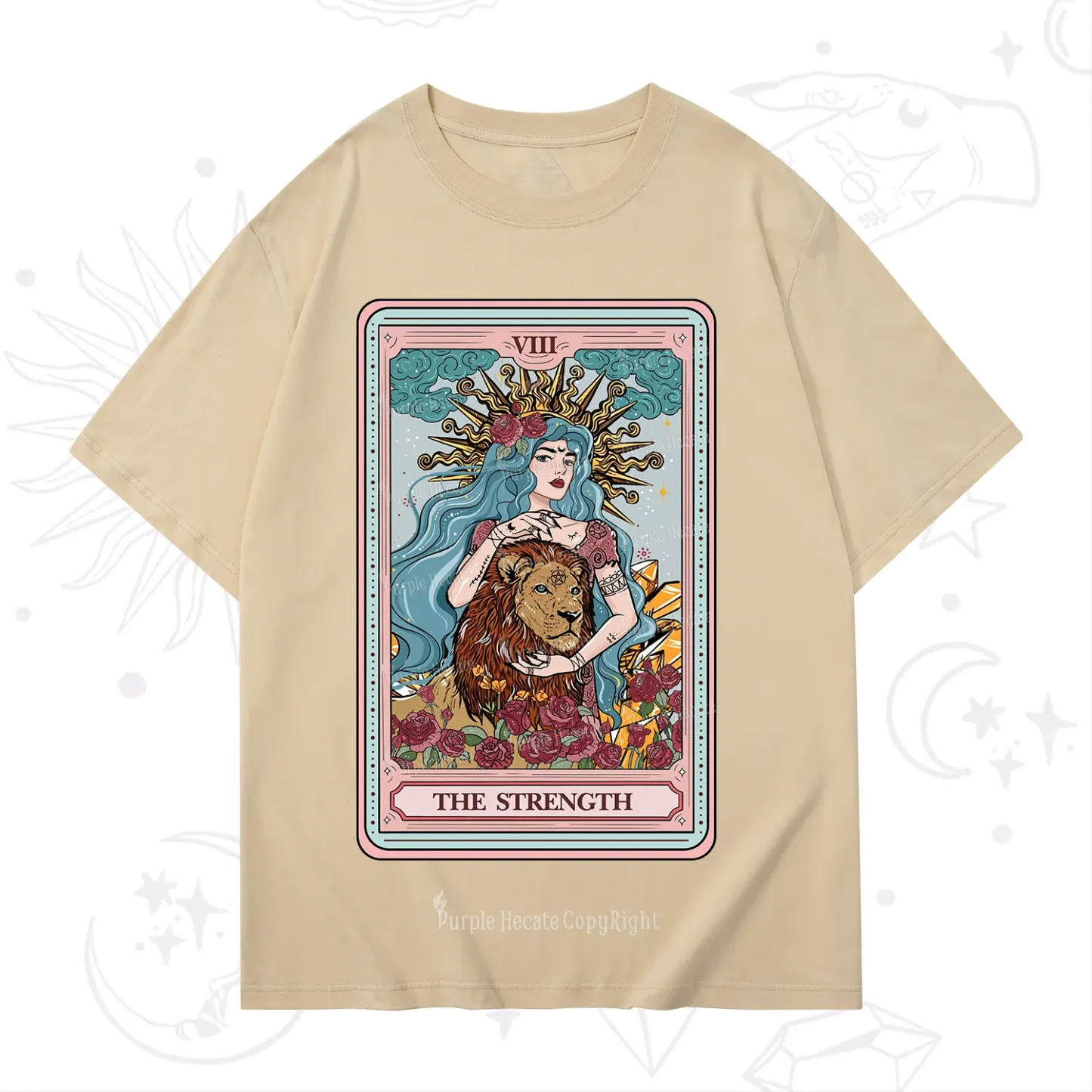 Purplehecate The Strength Tarot Card T-Shirt