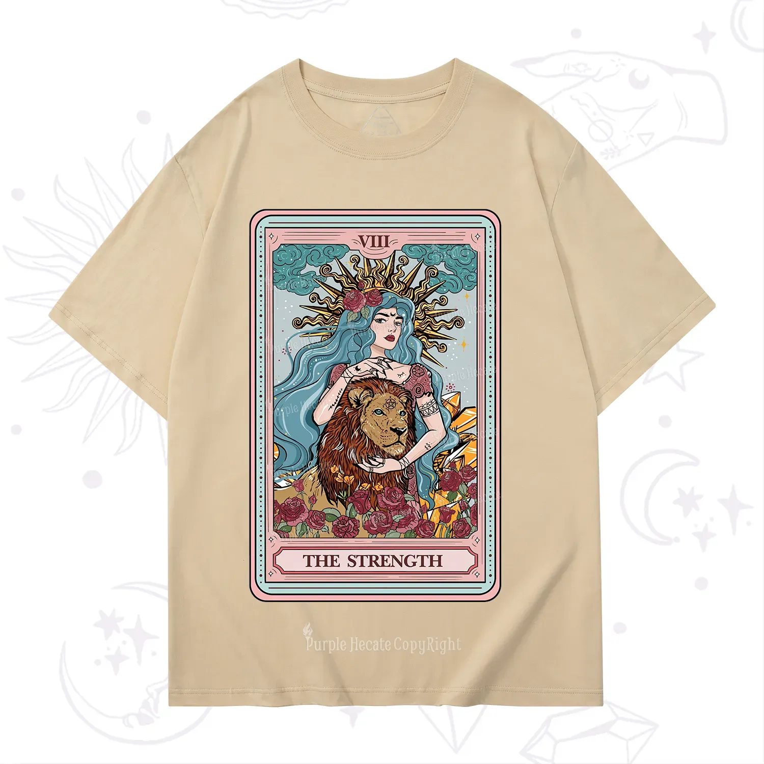 Purplehecate The Strength Tarot Card T-Shirt
