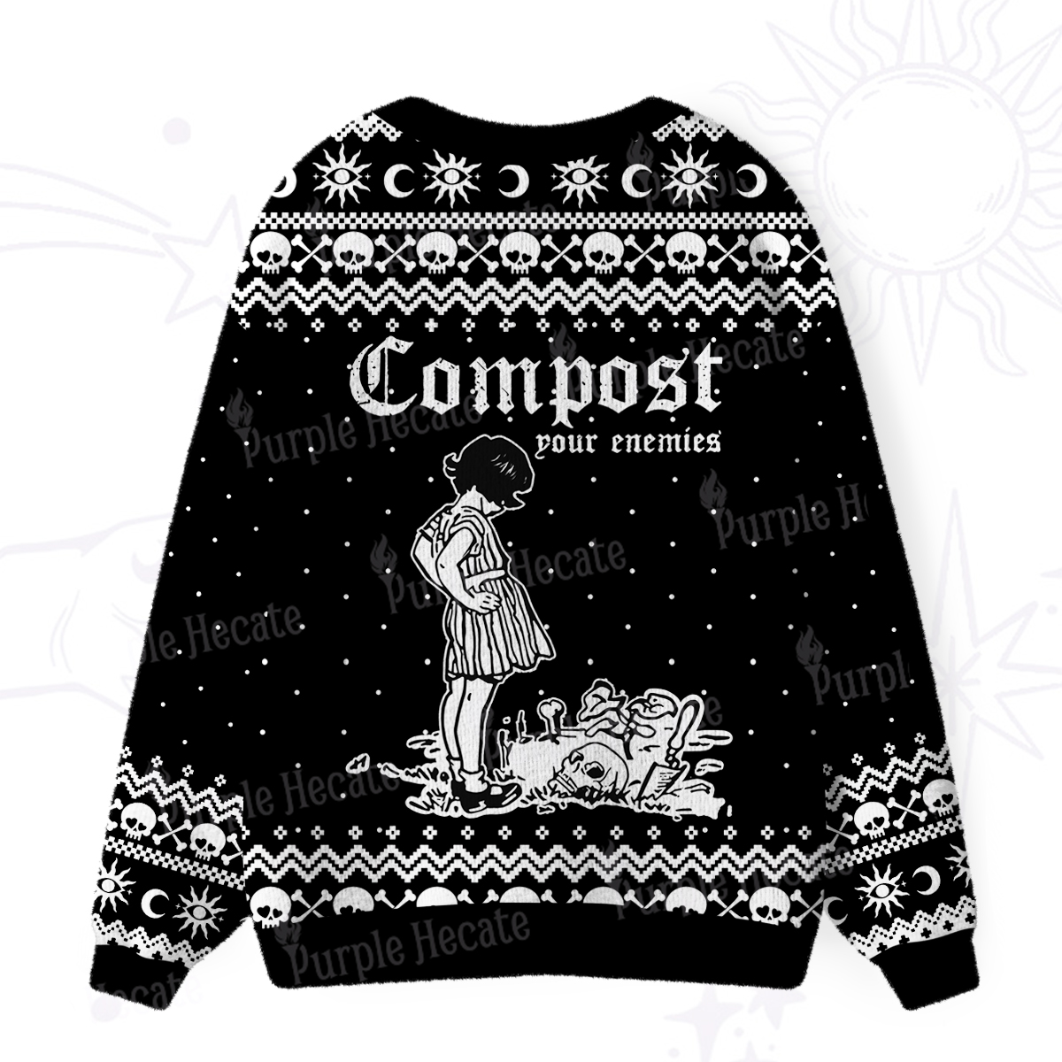 Purplehecate Compost Your Enemies Ugly Cardigan Sweaters