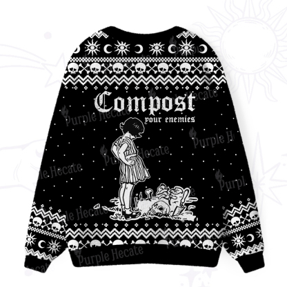 Purplehecate Compost Your Enemies Ugly Cardigan Sweaters