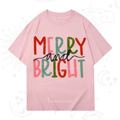 Purplehecate Merry and Bright Christmas T-Shirt