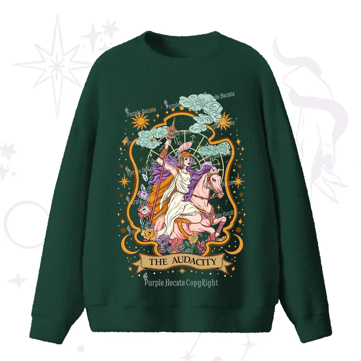 Purplehecate The Audacity Goddess Fuzzy Ugly Sweater