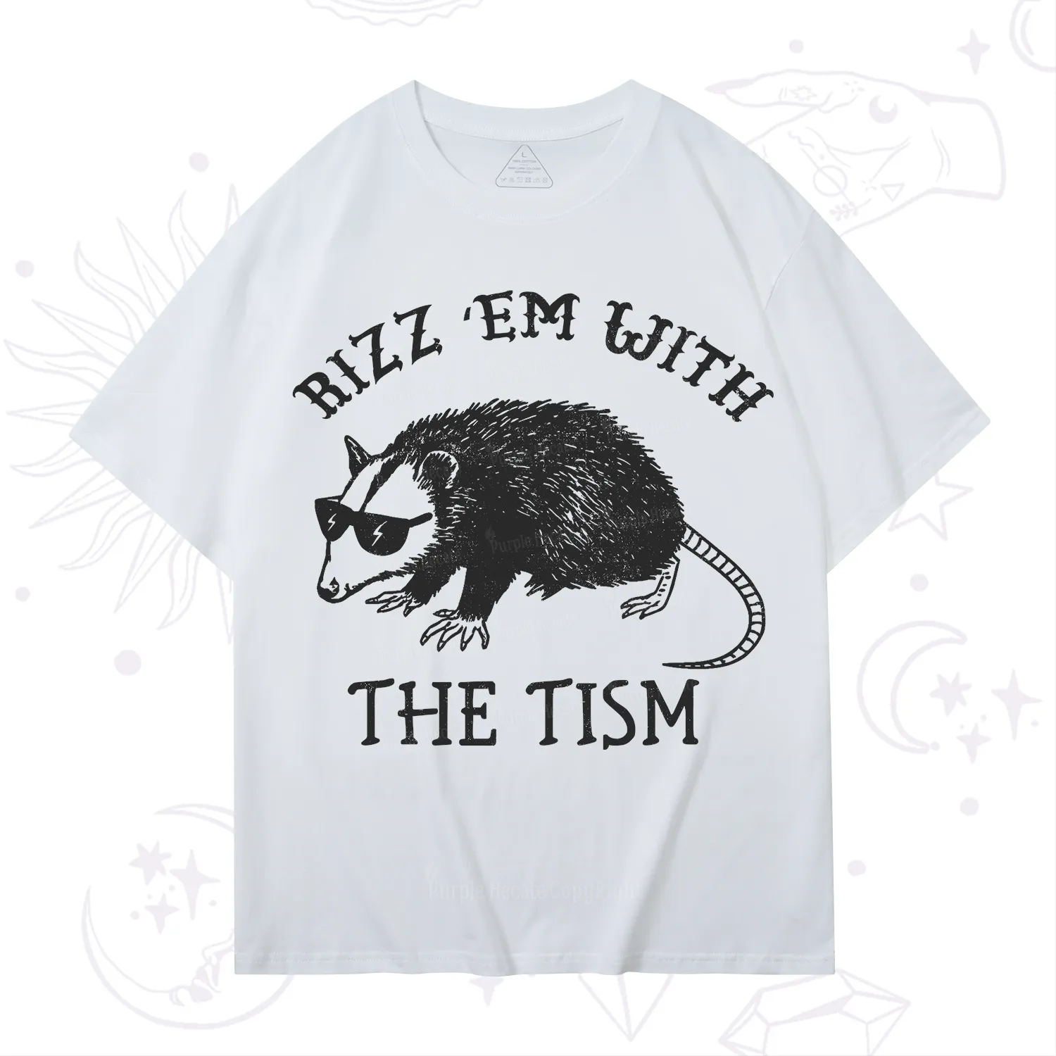 Purplehecate Rizz Em With The Tism Opossum T-Shirt