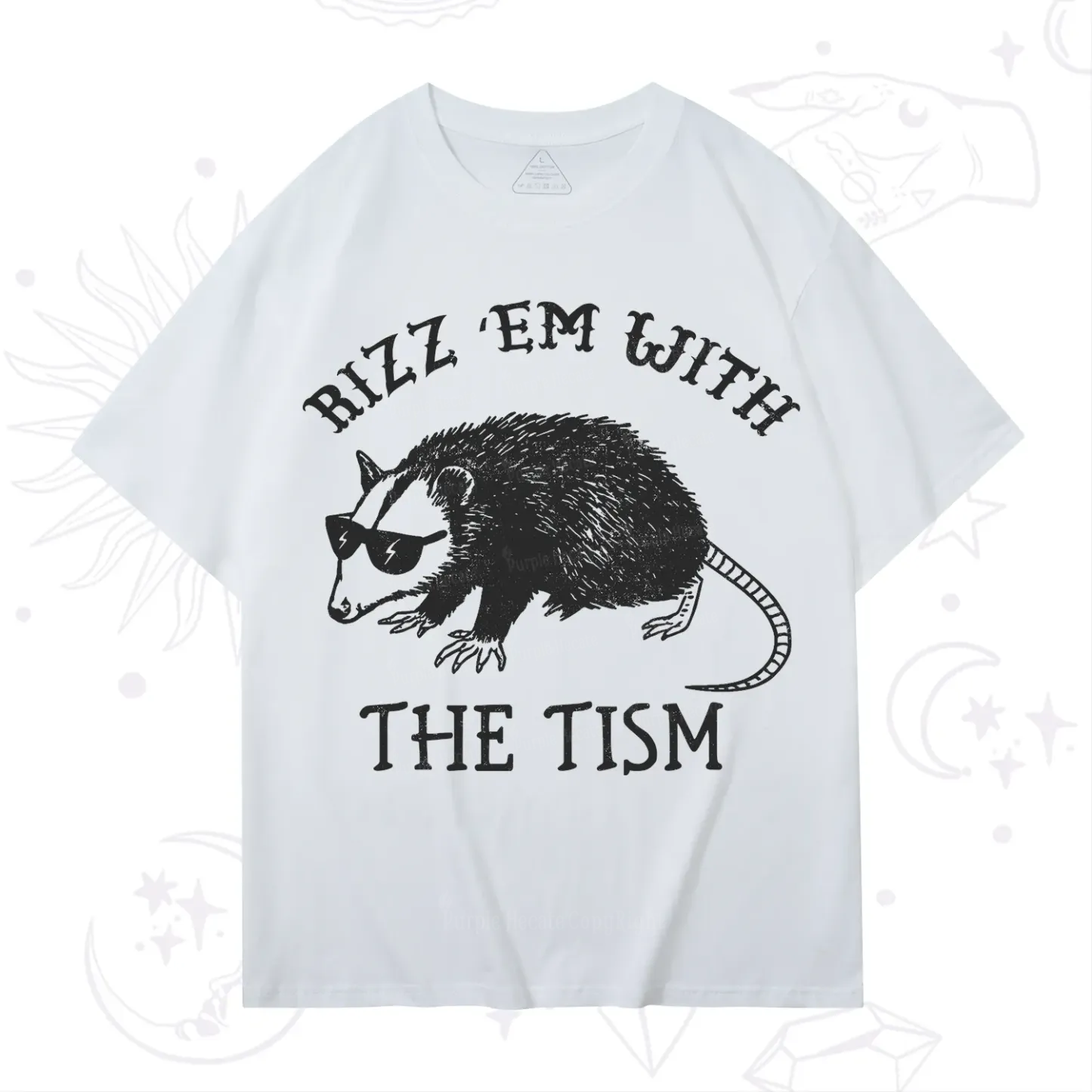 Purplehecate Rizz Em With The Tism Opossum T-Shirt