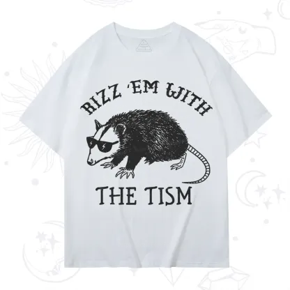 Purplehecate Rizz Em With The Tism Opossum T-Shirt