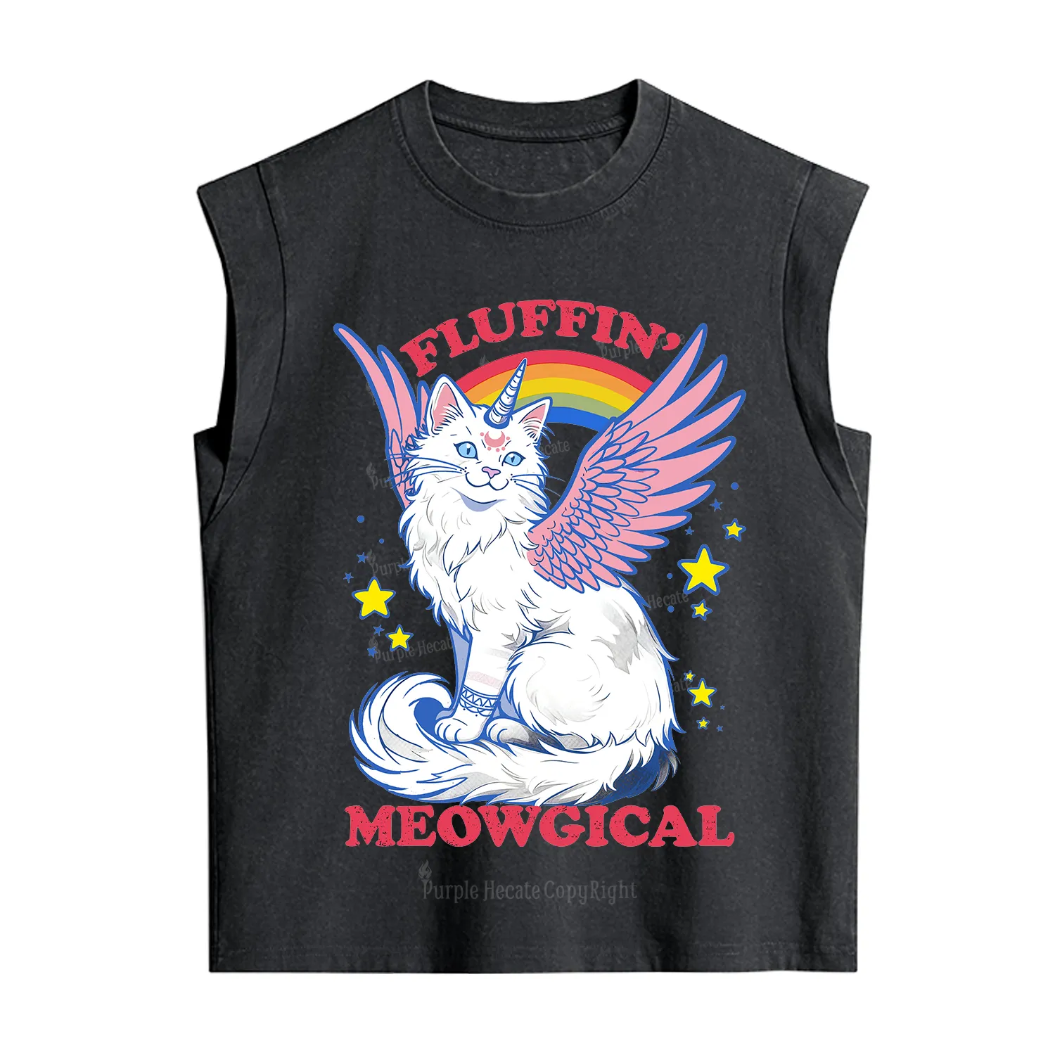Purplehecate Fluffin Meowgical Vintage Washed Tank