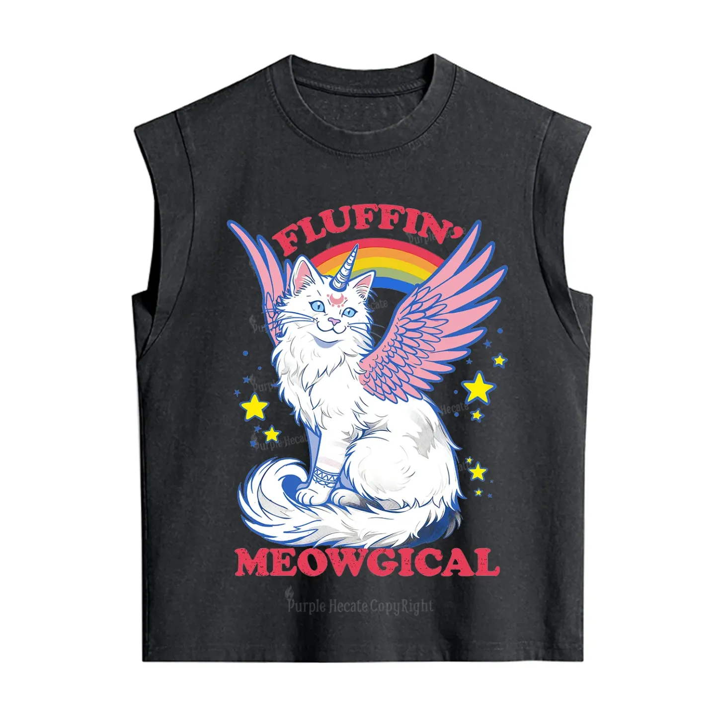 Purplehecate Fluffin Meowgical Vintage Washed Tank