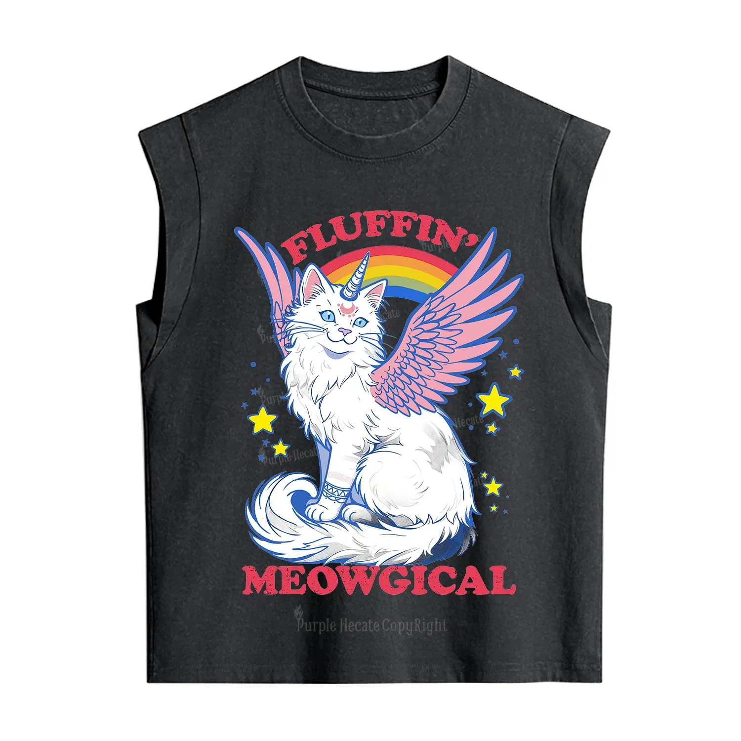 Purplehecate Fluffin Meowgical Vintage Washed Tank