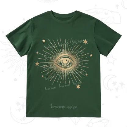 Purplehecate Celestial Eye with Stars T-Shirt