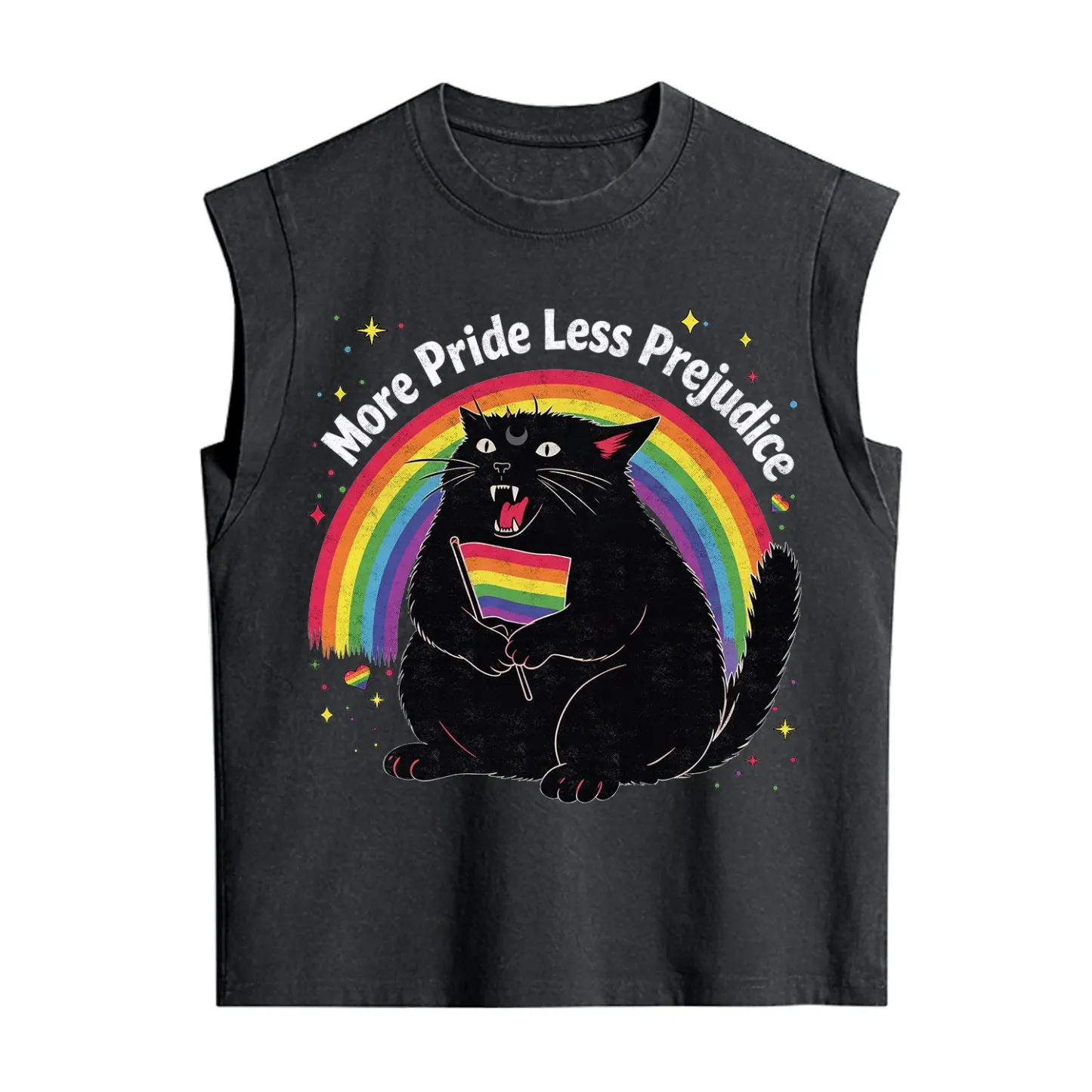 Purplehecate More Pride Less Prejudice Cat Vintage Washed Tank