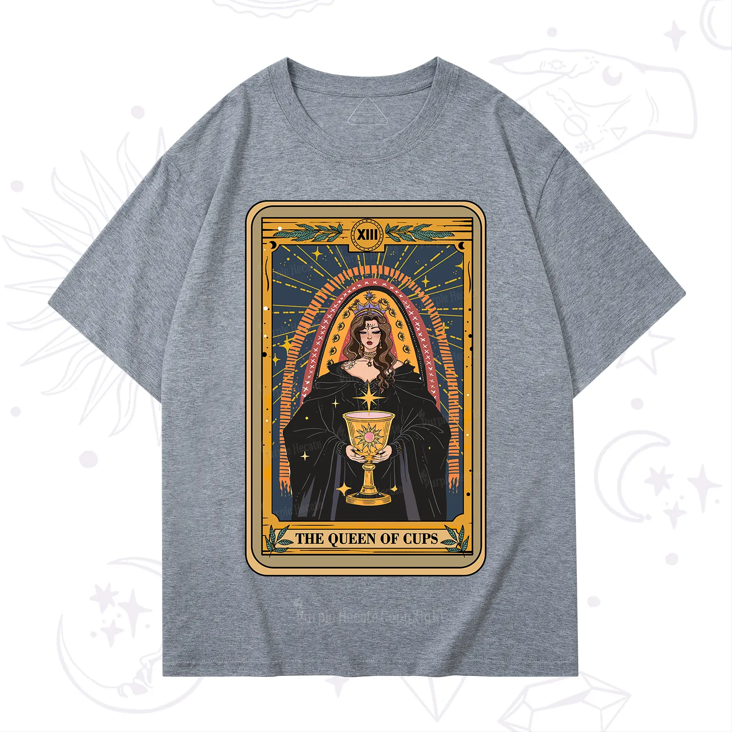 Purplehecate The Queen of Cups Tarot T-Shirt