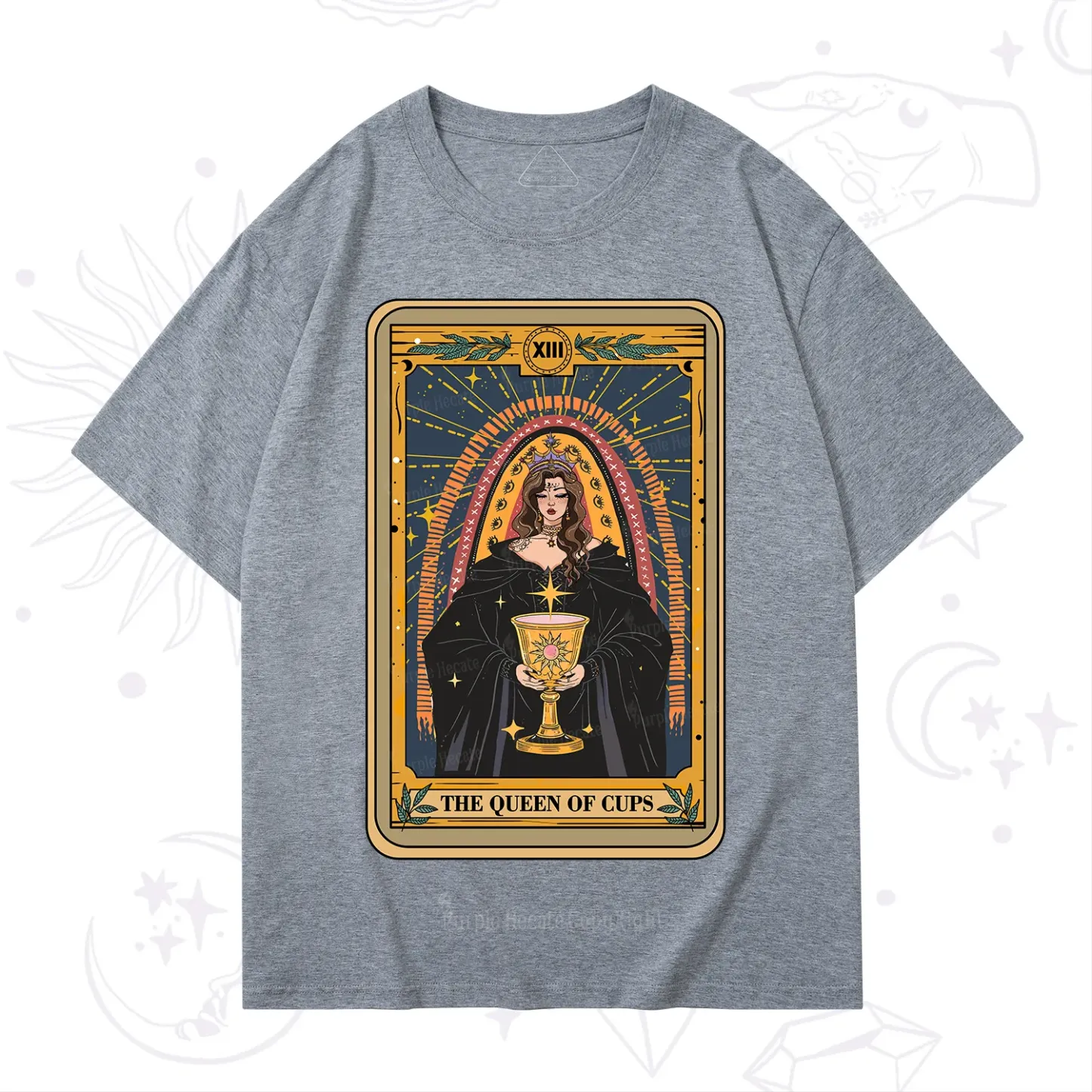 Purplehecate The Queen of Cups Tarot T-Shirt
