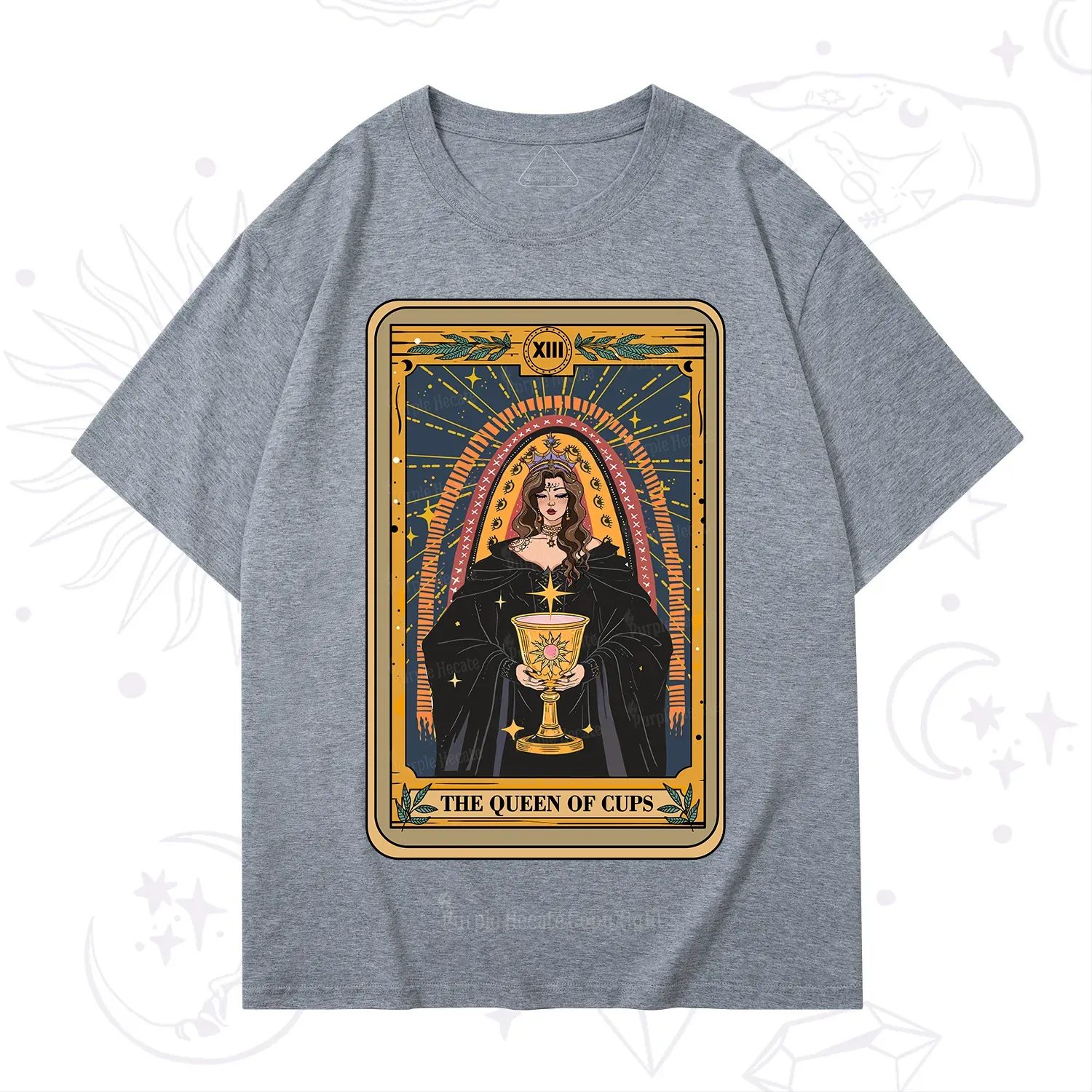 Purplehecate The Queen of Cups Tarot T-Shirt