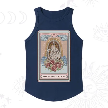 Purplehecate The Zero Of Fucks Tarot Ribbed Tank Top