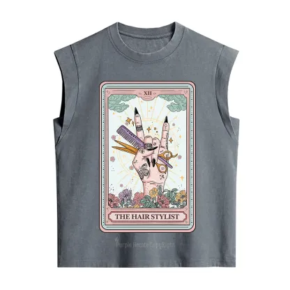 Purplehecate The Hair Stylist Tarot Vintage Washed Tank