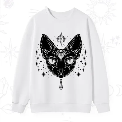 Purplehecate Three Eyed Sphynx Cat Sweatshirt