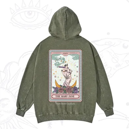 Purplehecate The Mary Jane Tarot Washed Hoodie