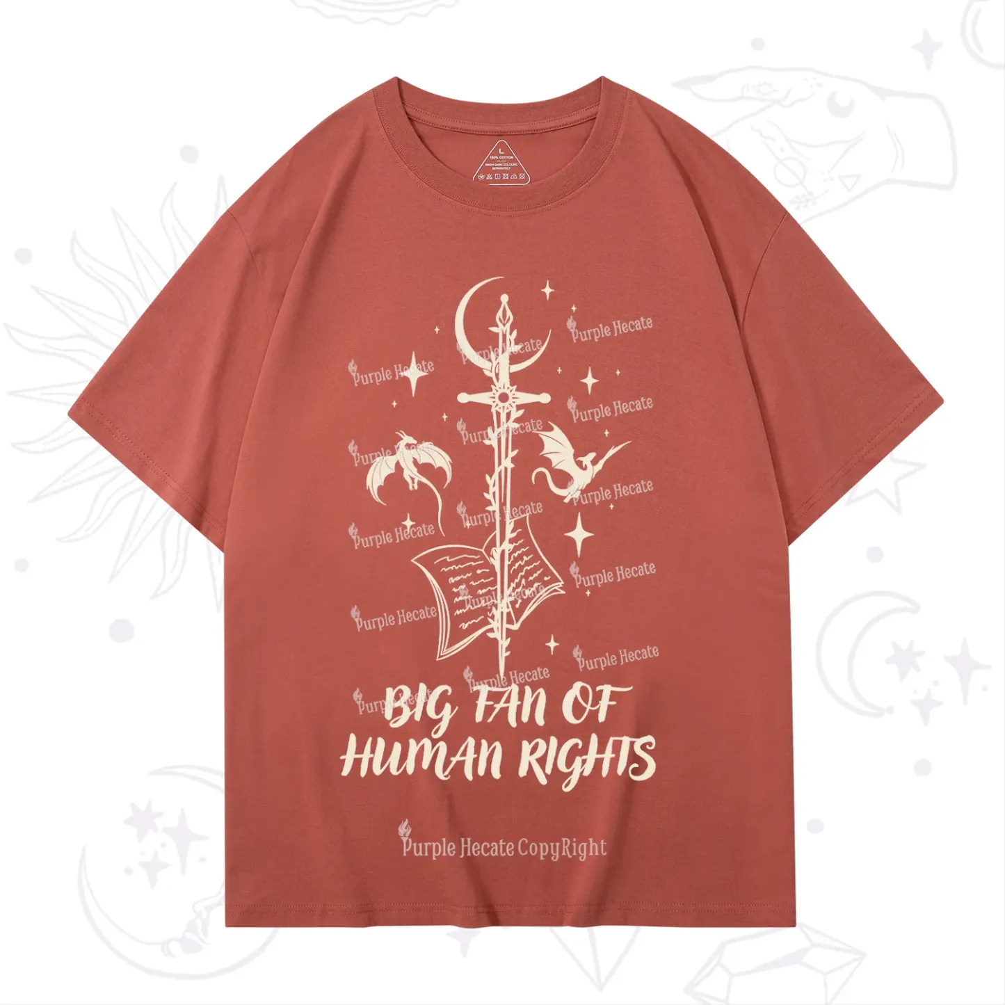 Purplehecate Big Fan Of Human Rights T-Shirt