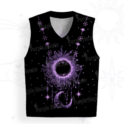 Purplehecate Radiance Of Sun And Moon Ugly Sweater Vest