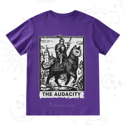 Purplehecate The Audacity Knight Cat T-Shirt